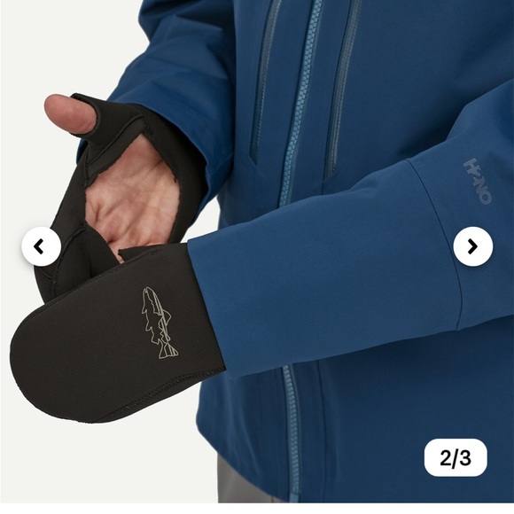 Patagonia Men's XL Homepool Mitt Gloves Black Open-Palm Cold Fishing NWT - Picture 6 of 8